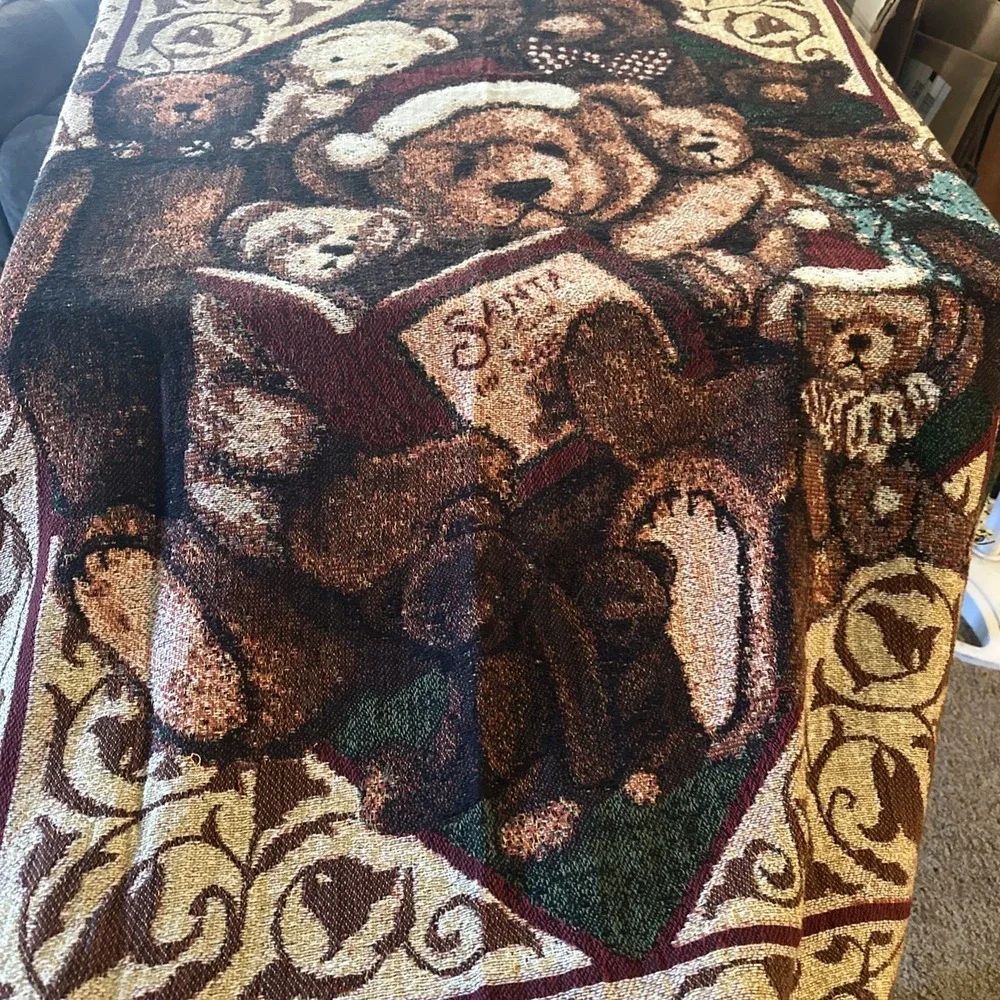 Vintage tapestry blanket 